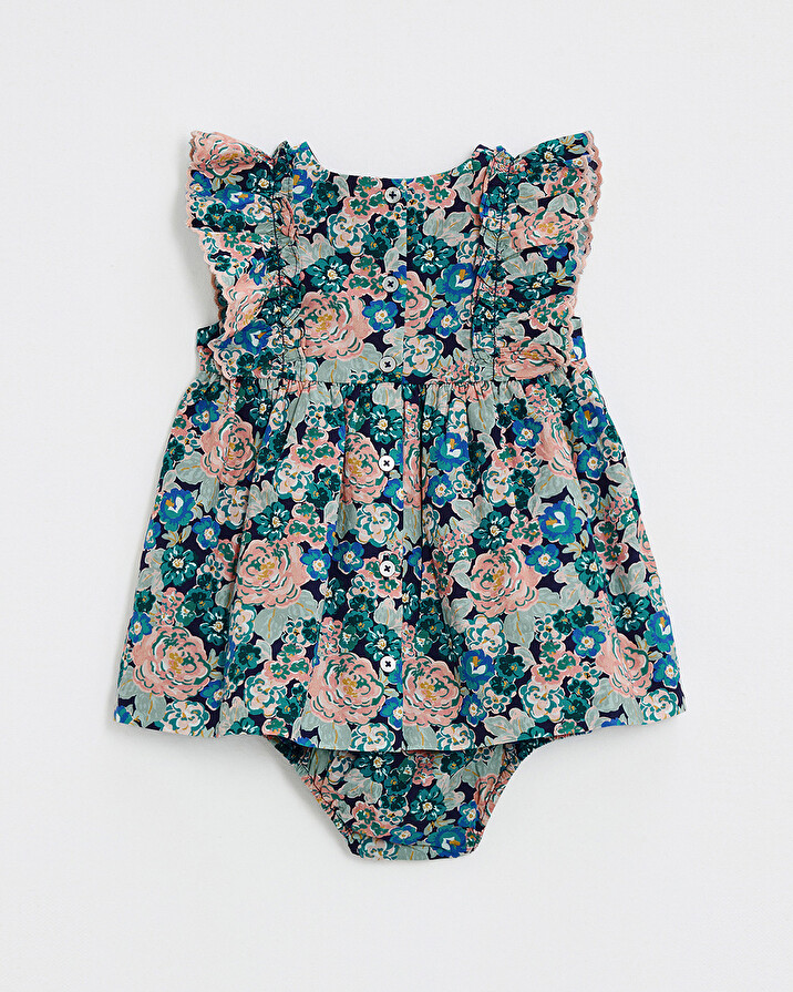 Robe sans manches en popeline Imprim&eacute; grosses fleurs  Natalys