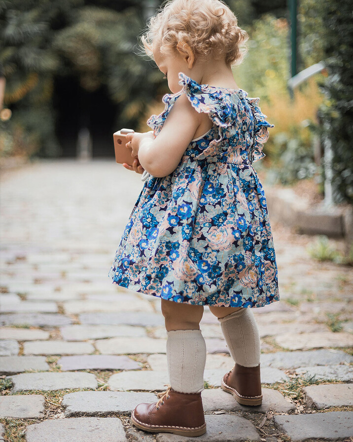 Robe sans manches en popeline Imprim&eacute; grosses fleurs  Natalys