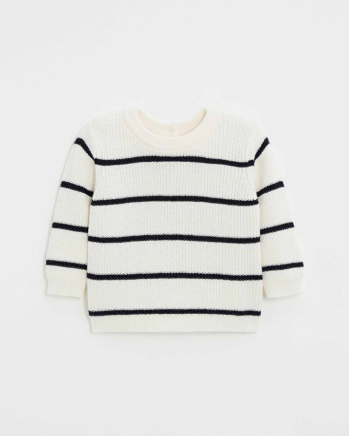 Pull en tricot rayé Coloris écru Natalys