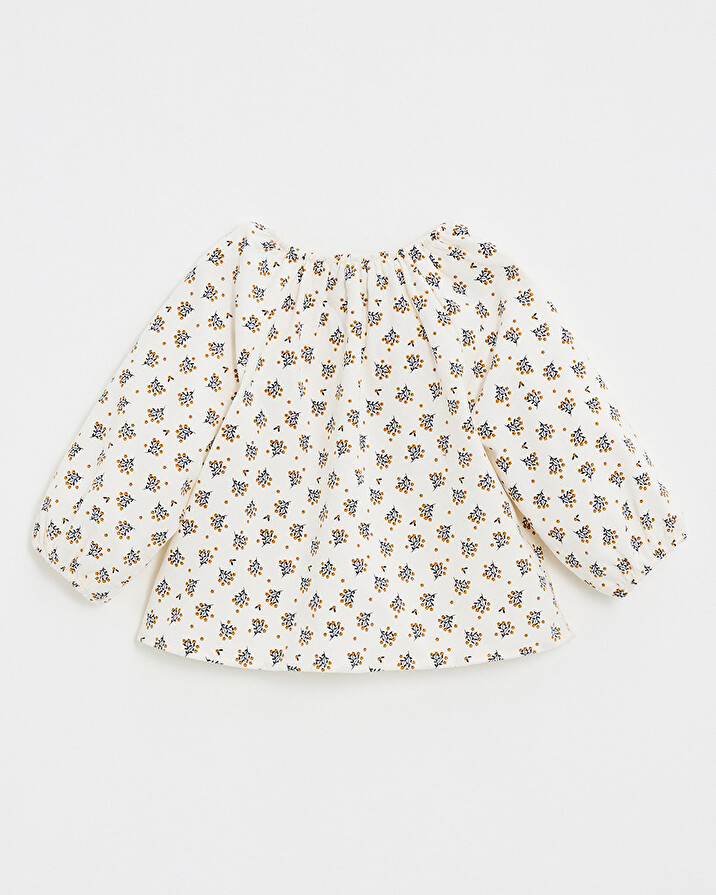 Blouse en velours Imprim&eacute; boutons d'or  Natalys