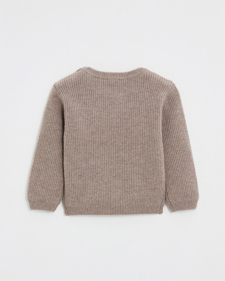 Pull en tricot fantaisie Coloris moka  Natalys