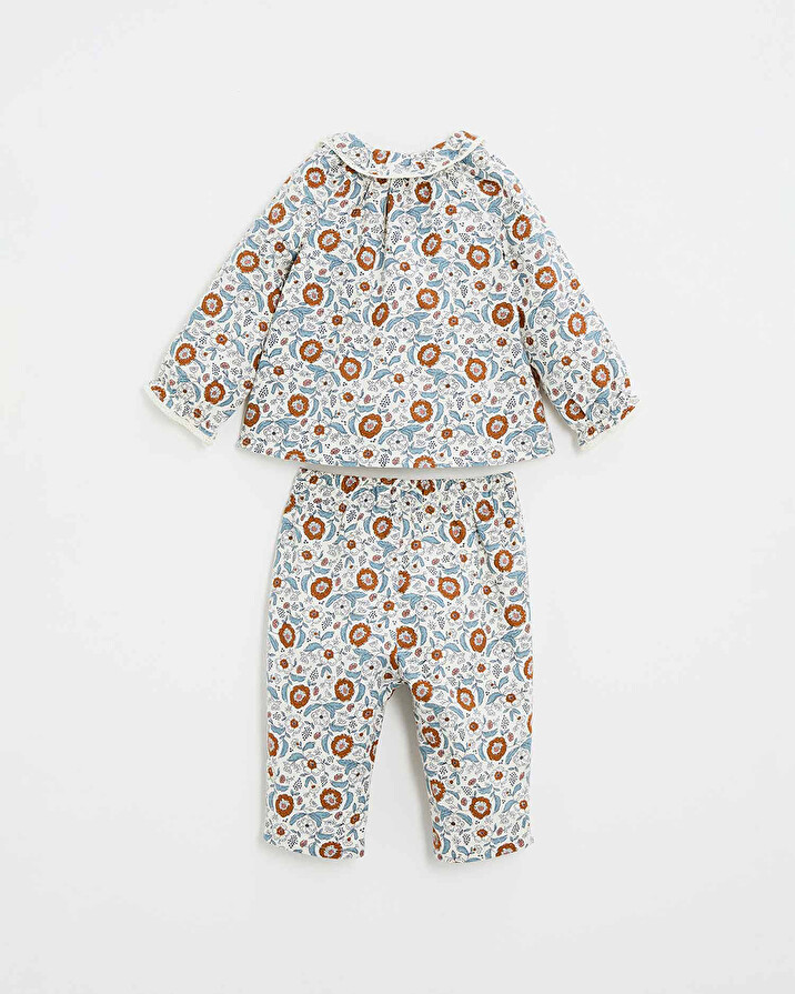 Pyjama deux pièces en imprimé Imprimé fleurs folk Natalys