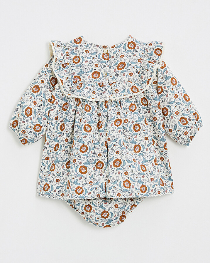 Robe manches longues imprimé Imprimé fleurs folk Natalys