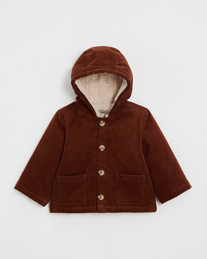 Manteau en velours côtelé Coloris brique Natalys