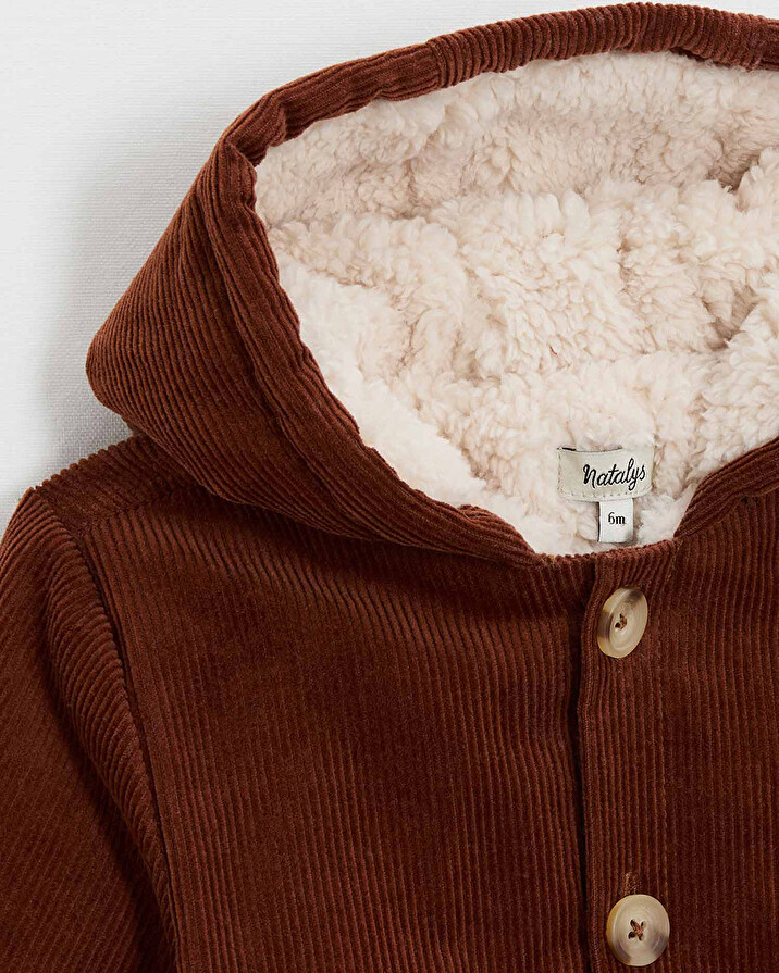 Manteau en velours côtelé Coloris brique Natalys