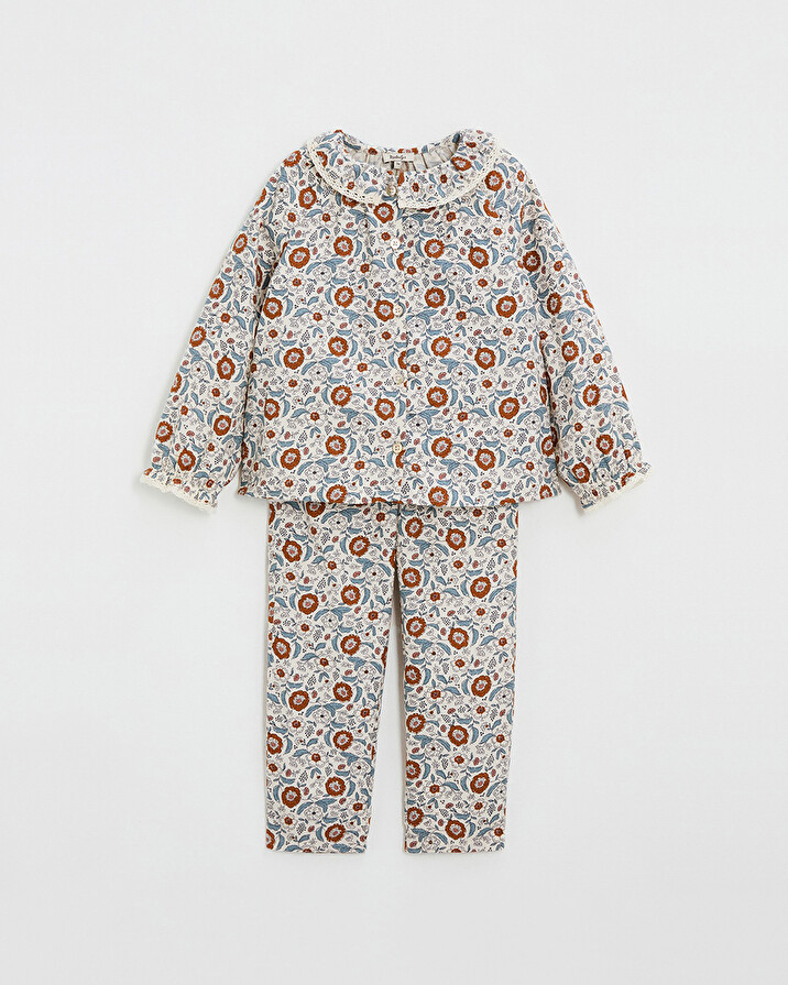 Pyjama deux pièces enfant Imprimé fleurs folk Natalys