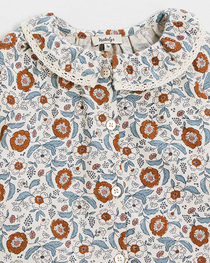 Pyjama deux pièces enfant Imprimé fleurs folk Natalys