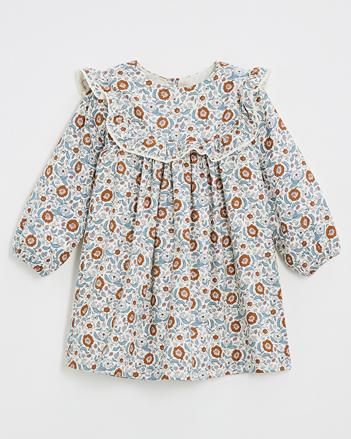 Robe manches longues imprimé Imprimé fleurs folk Natalys