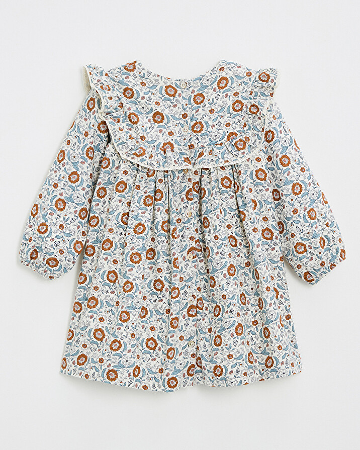 Robe manches longues imprimé Imprimé fleurs folk Natalys
