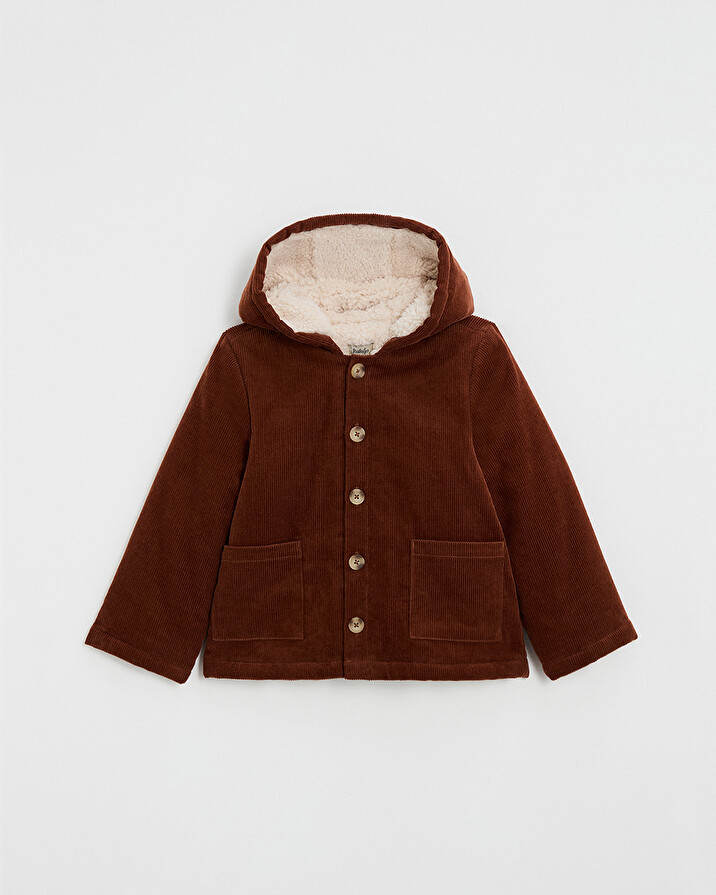 Manteau en velours côtelé Coloris brique Natalys