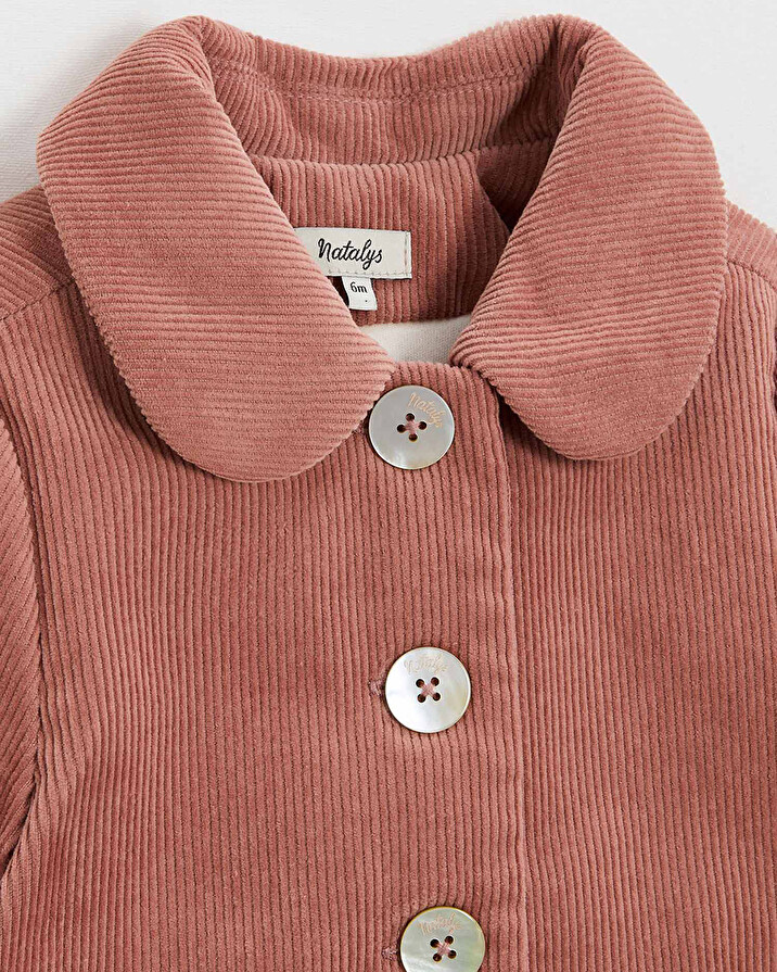 Manteau en velours côtelé Colors rose bégonia Natalys