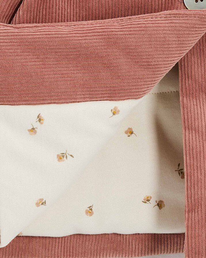 Manteau en velours côtelé Colors rose bégonia Natalys