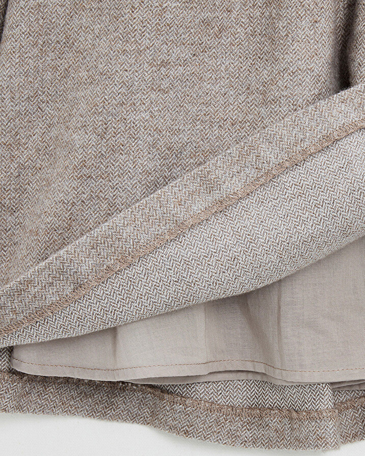 Robe manches longues flanelle Coloris beige Natalys