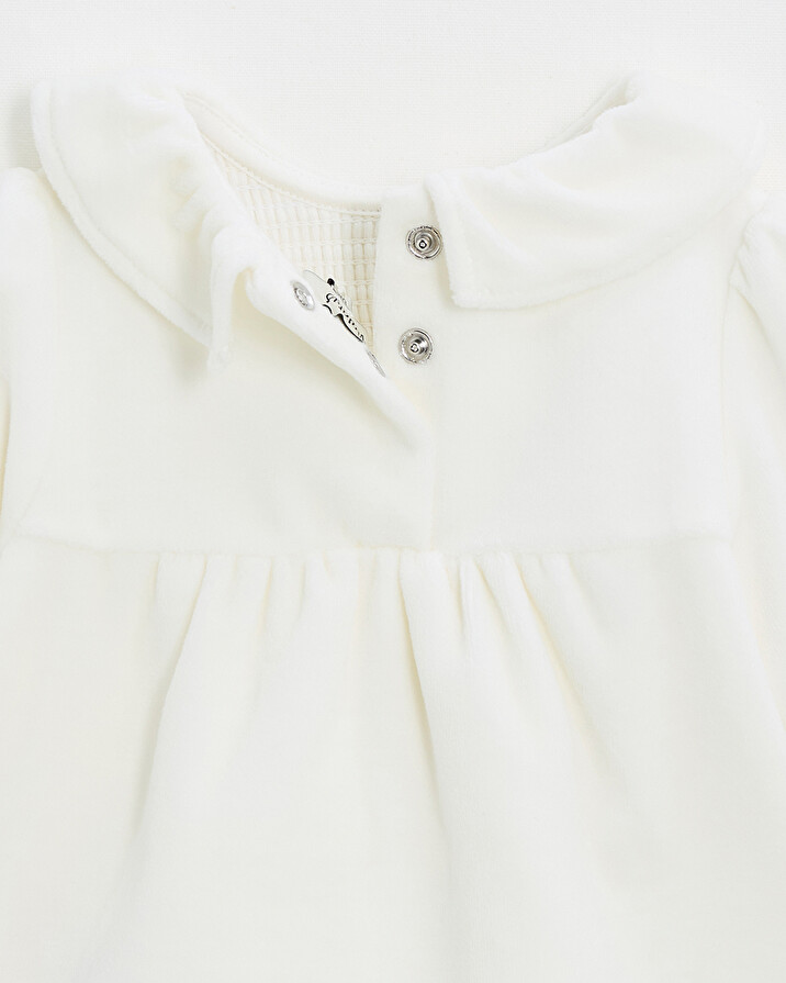 Pyjama deux pièces en velours smocké Coloris écru Natalys