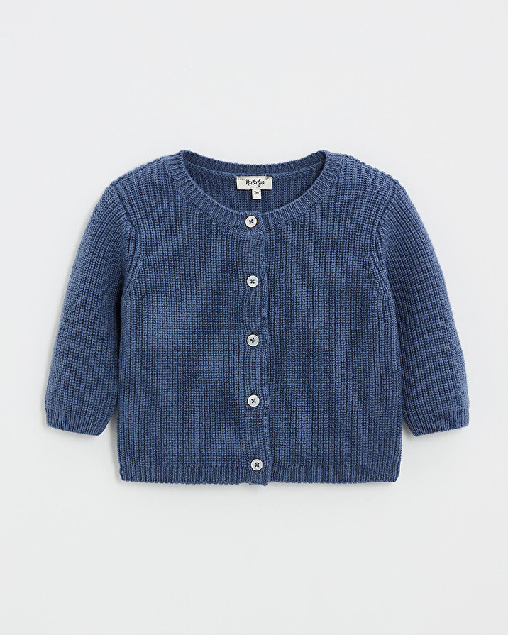 Gilet en laine mérinos Coloris Bleu Natalys