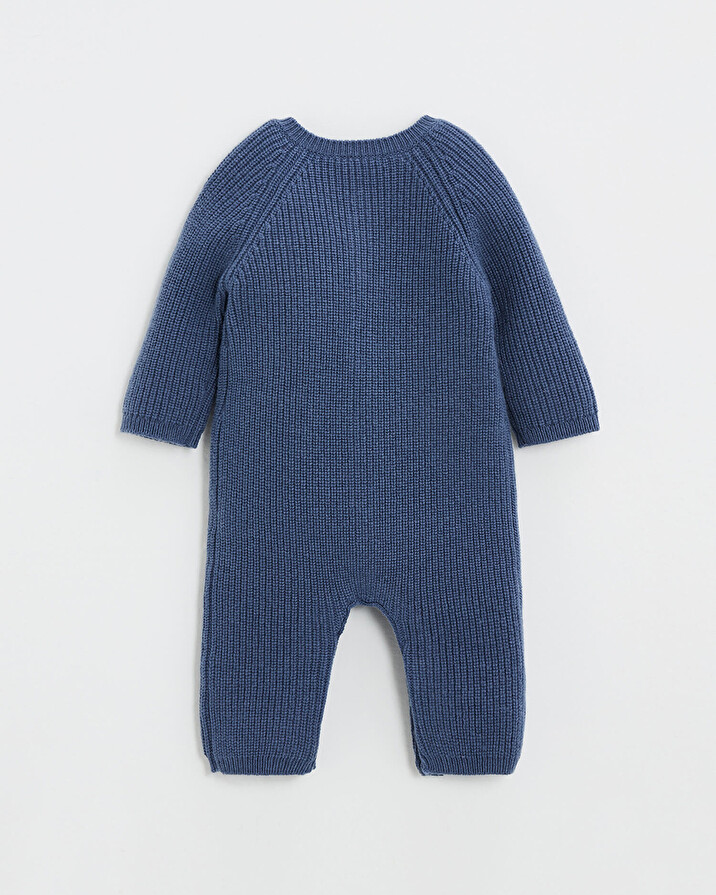Combinaison longue sans pied en laine mé... Coloris Bleu Natalys