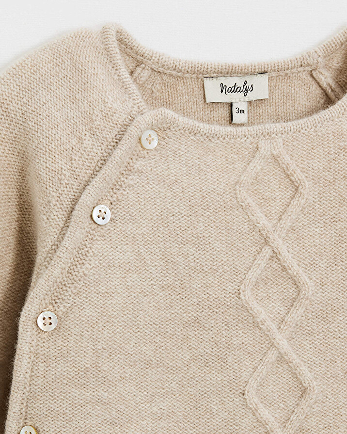Ensemble en laine mérinos Coloris Beige Natalys