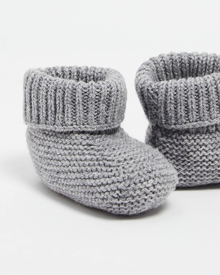 Chaussons en laine mérinos Coloris Gris Natalys