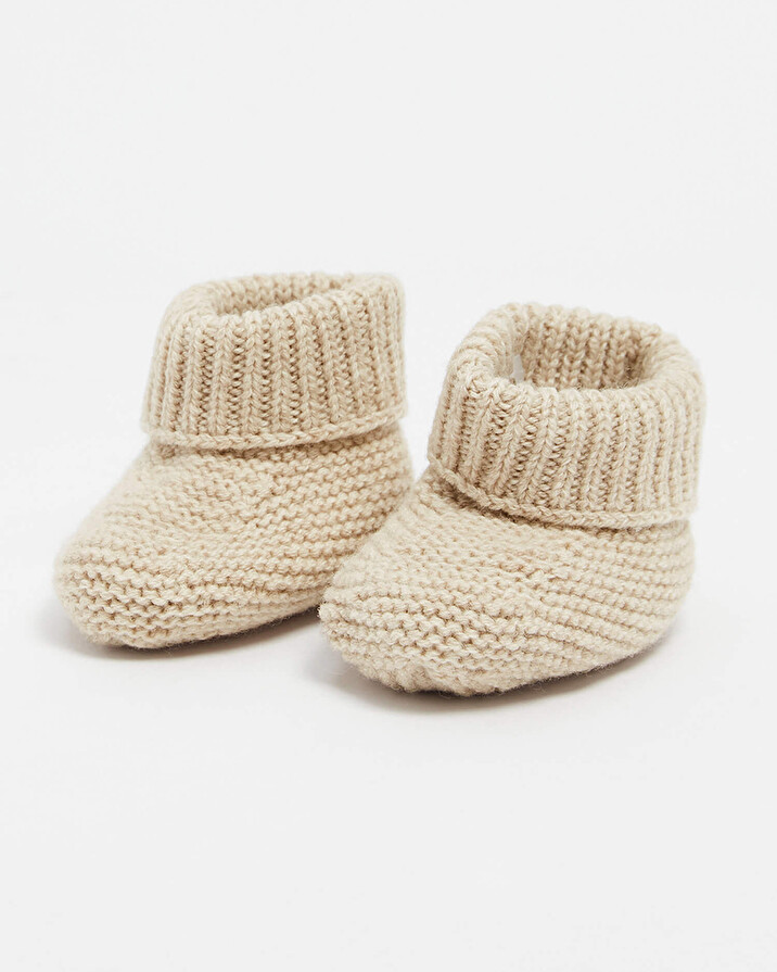 Chaussons en laine mérinos Coloris Beige Natalys
