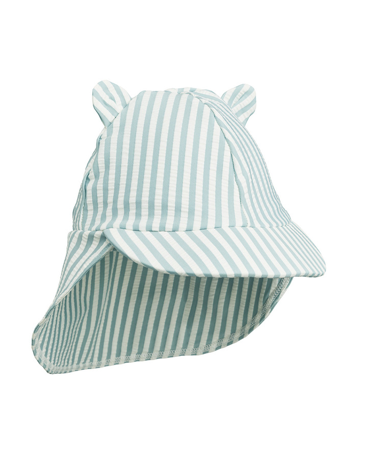 Chapeau de bain rayé anti-UV Senia Coloris bleu Liewood