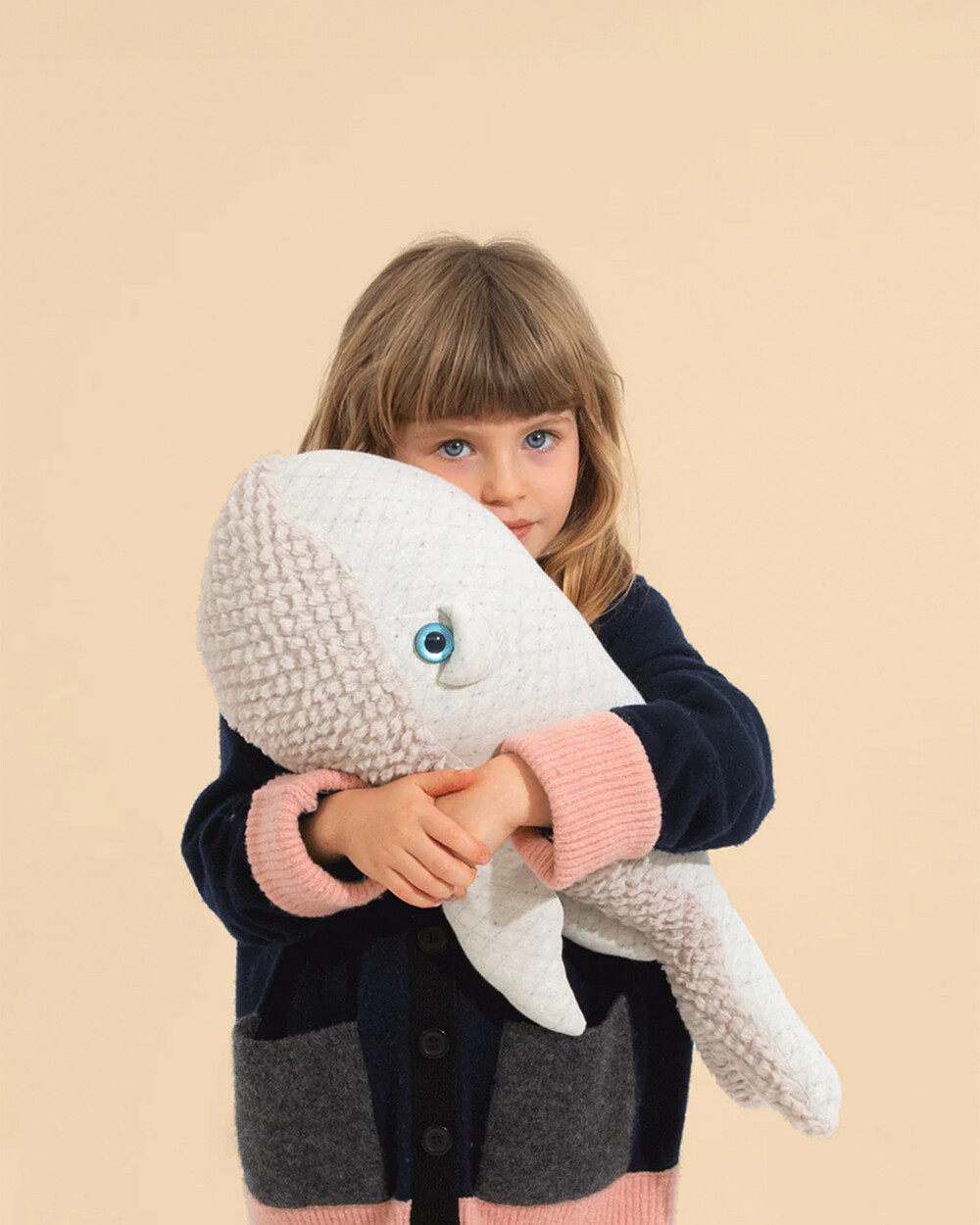 Peluche baleine 56 cm Coloris albino Bigstuffed