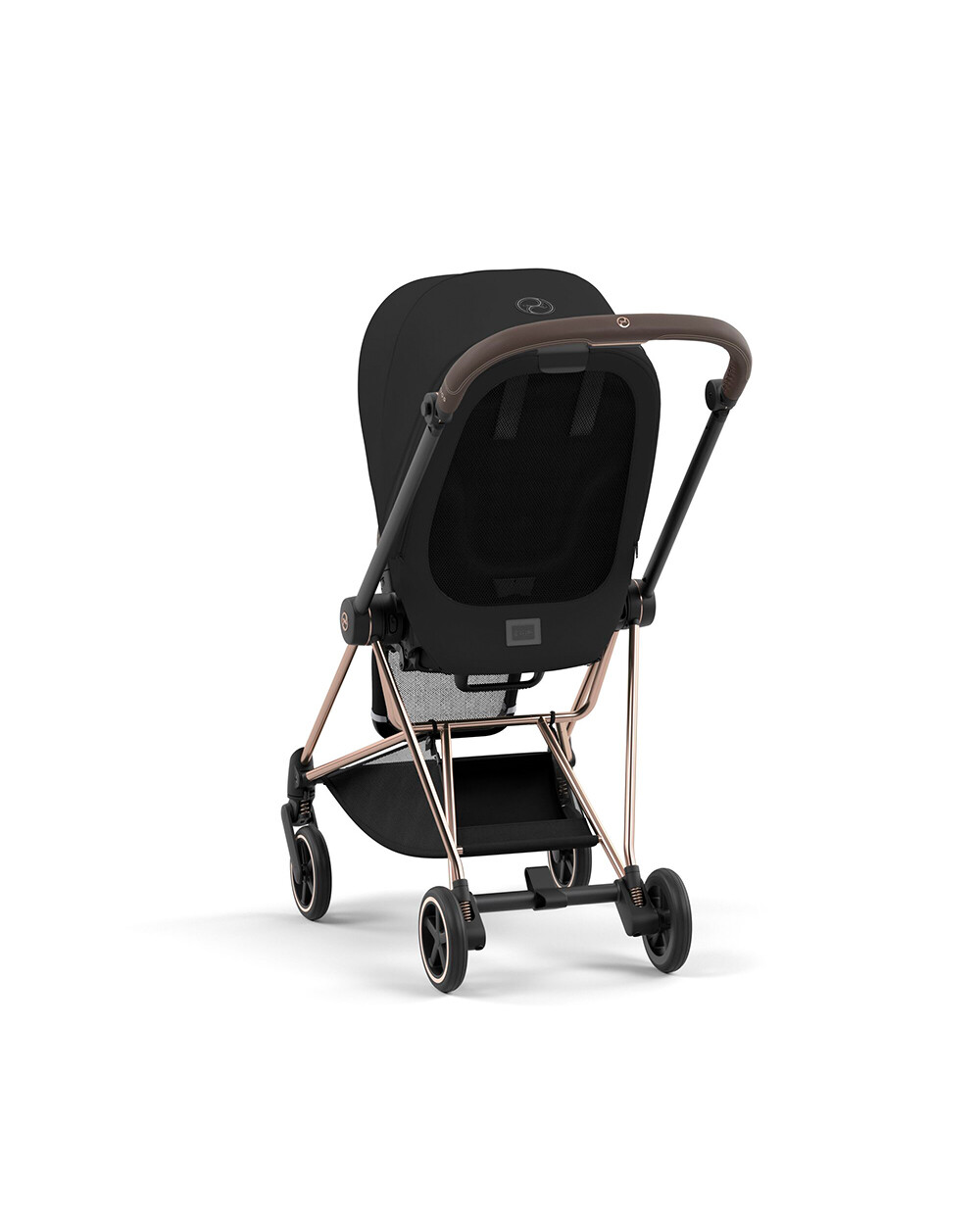 Poussette Mios avec châssis rosegold Coloris deep black Cybex