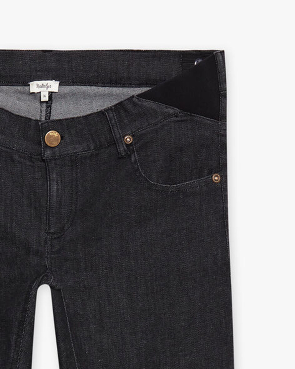 Jean slim de grossesse taille basse Coloris noir Natalys