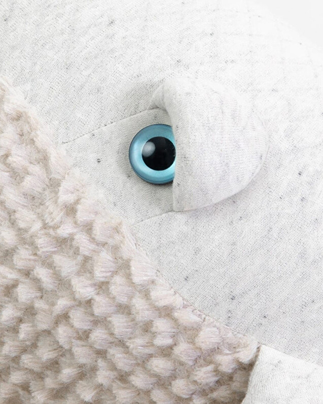 Peluche baleine 56 cm Coloris albino  Bigstuffed