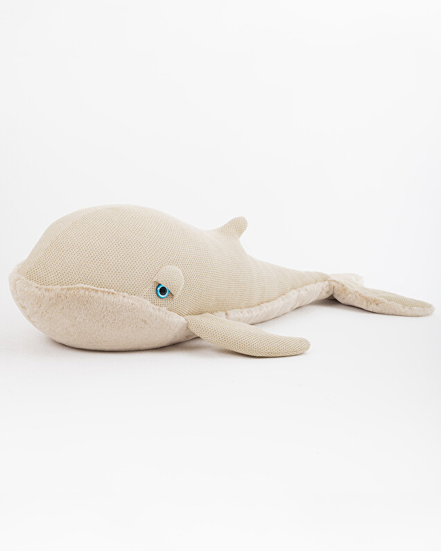 Peluche baleine XXL 140 cm Coloris beige Bigstuffed
