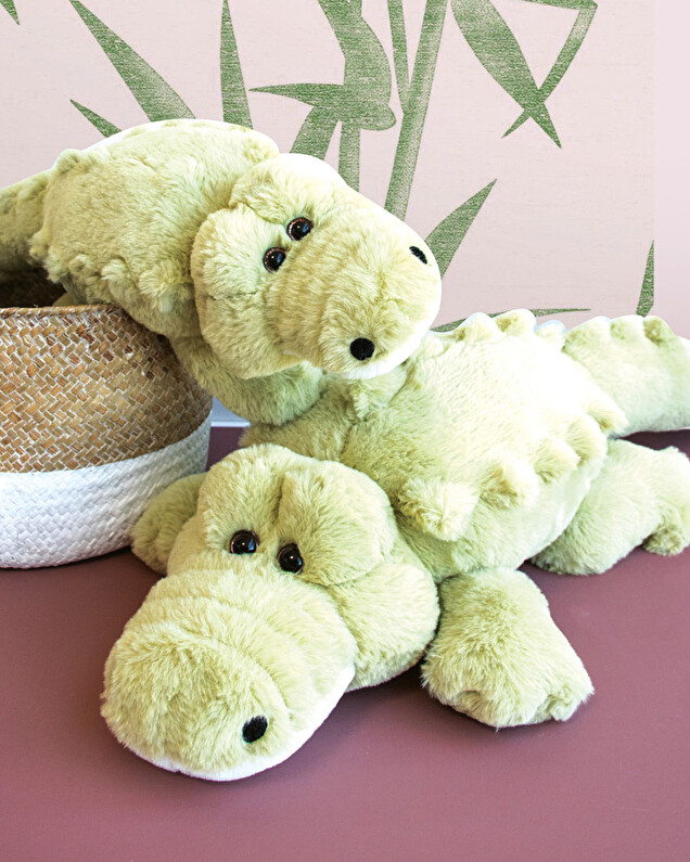Peluche crocodile 60 cm Coloris vert  Histoire d'Ours