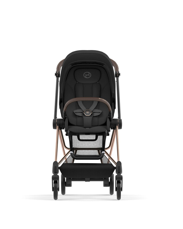 Pack poussette MIOS avec châssis rosegold Coloris deep black  Cybex
