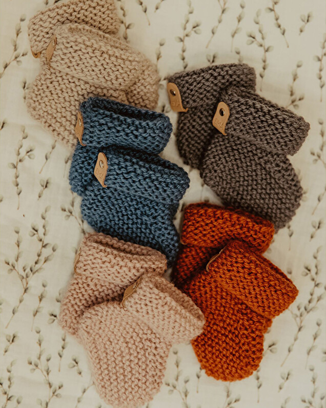 Chaussons Cria 6-12 mois Coloris denim SMA Sweden