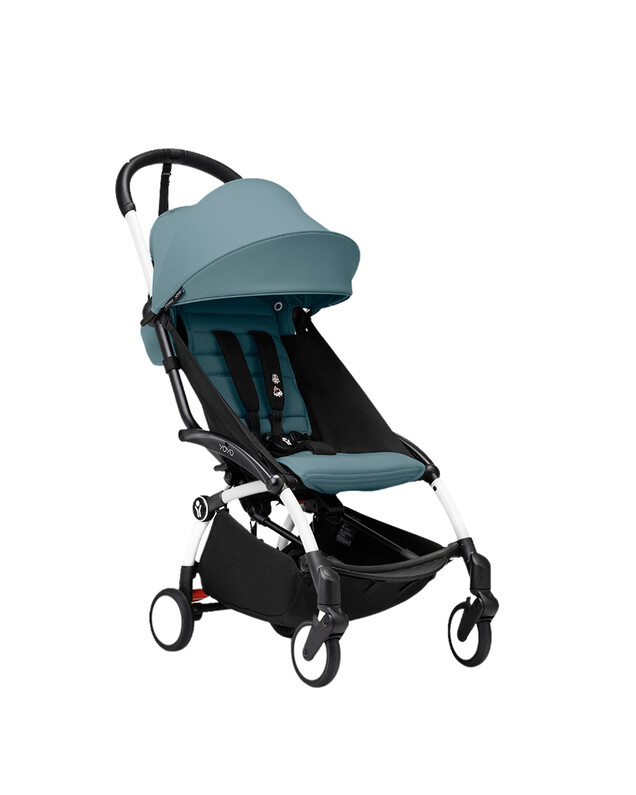 Poussette YOYO³ pack 6+ avec cadre blanc Coloris aqua  Stokke
