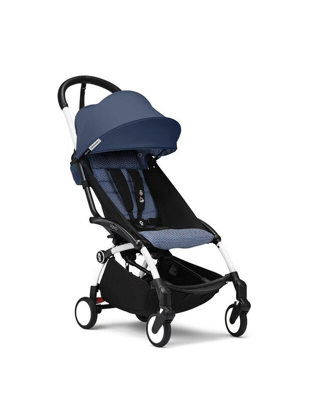 Poussette YOYO³ pack 6+ avec cadre blanc Coloris bleu Air France  Stokke