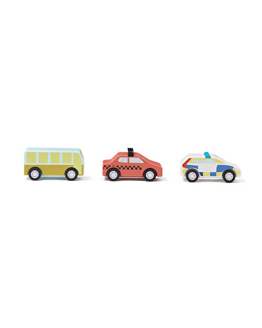 Voitures &agrave; friction en bois Lot de 3  Kid's concept