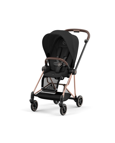 Poussette Mios &eacute;volutive avec ch&acirc;ssis rosegold Coloris deep black  Cybex