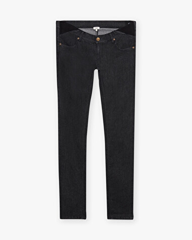 Jean slim de grossesse taille basse Coloris noir  Natalys