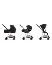 Poussette Mios évolutive avec châssis rosegold Coloris deep black Cybex