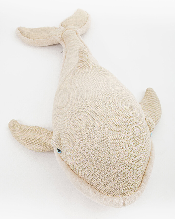 Peluche baleine XXL 140 cm Coloris beige Bigstuffed