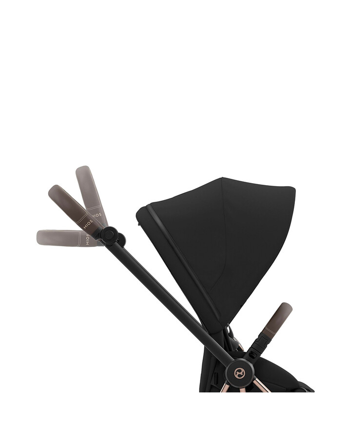 Poussette Mios évolutive avec châssis rosegold Coloris deep black Cybex
