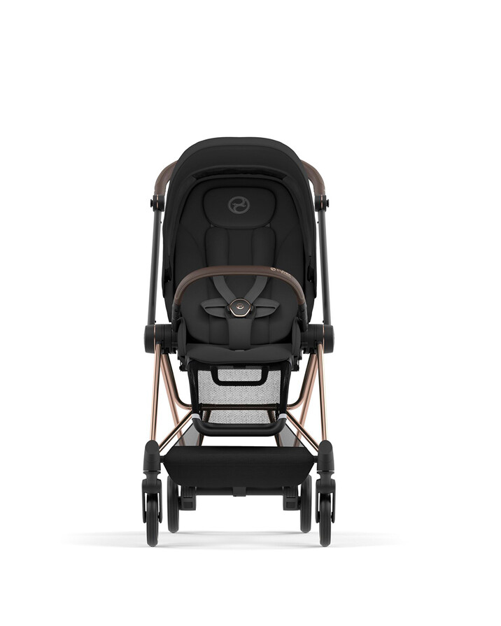 Poussette Mios avec châssis rosegold Coloris deep black Cybex