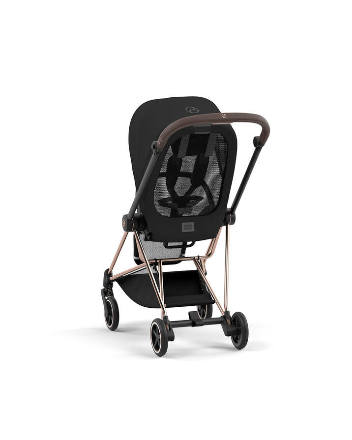 Poussette Mios avec châssis rosegold Coloris deep black Cybex