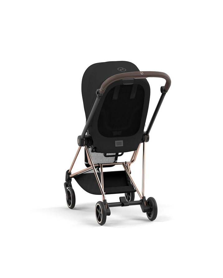 Poussette Mios avec châssis rosegold Coloris deep black Cybex