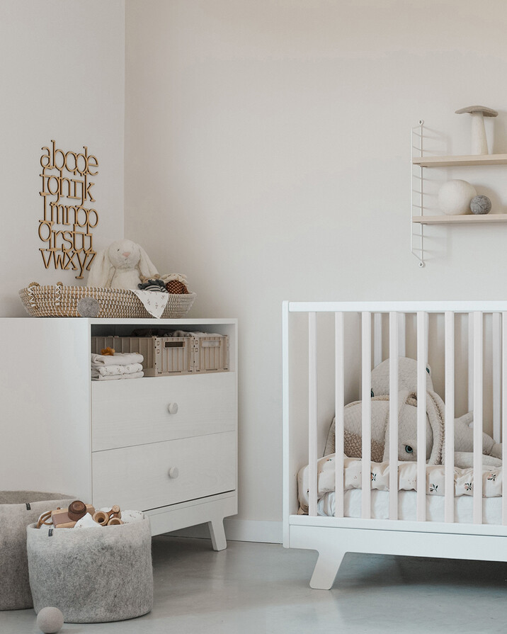 Pack lit évolutif Lubin 70x140 cm + commode Coloris blanc Natalys