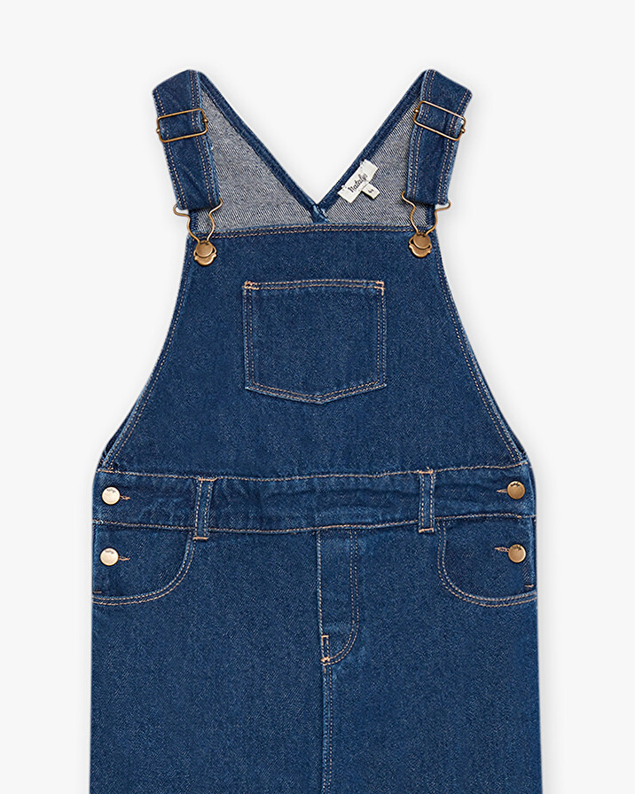 Salopette longue en denim Coloris bleu marine Natalys
