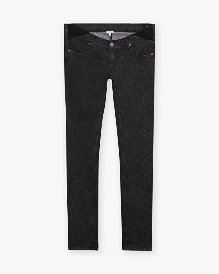 Jean slim de grossesse taille basse Coloris noir Natalys