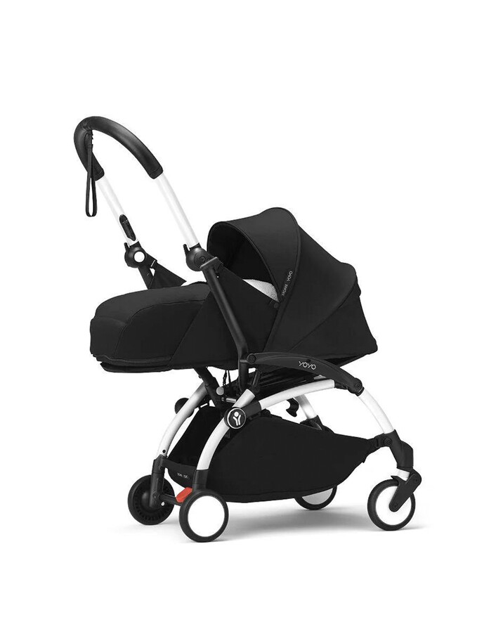 Poussette YOYO³ pack nouveau-né 0+ avec cadre blanc Coloris noir Stokke