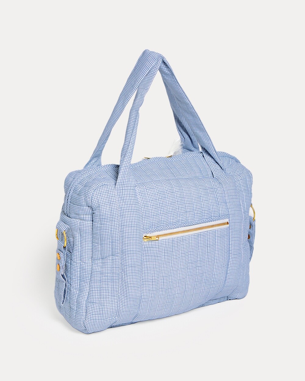 Sac &agrave; langer Auguste Imprim&eacute; carreaux bleu  Natalys