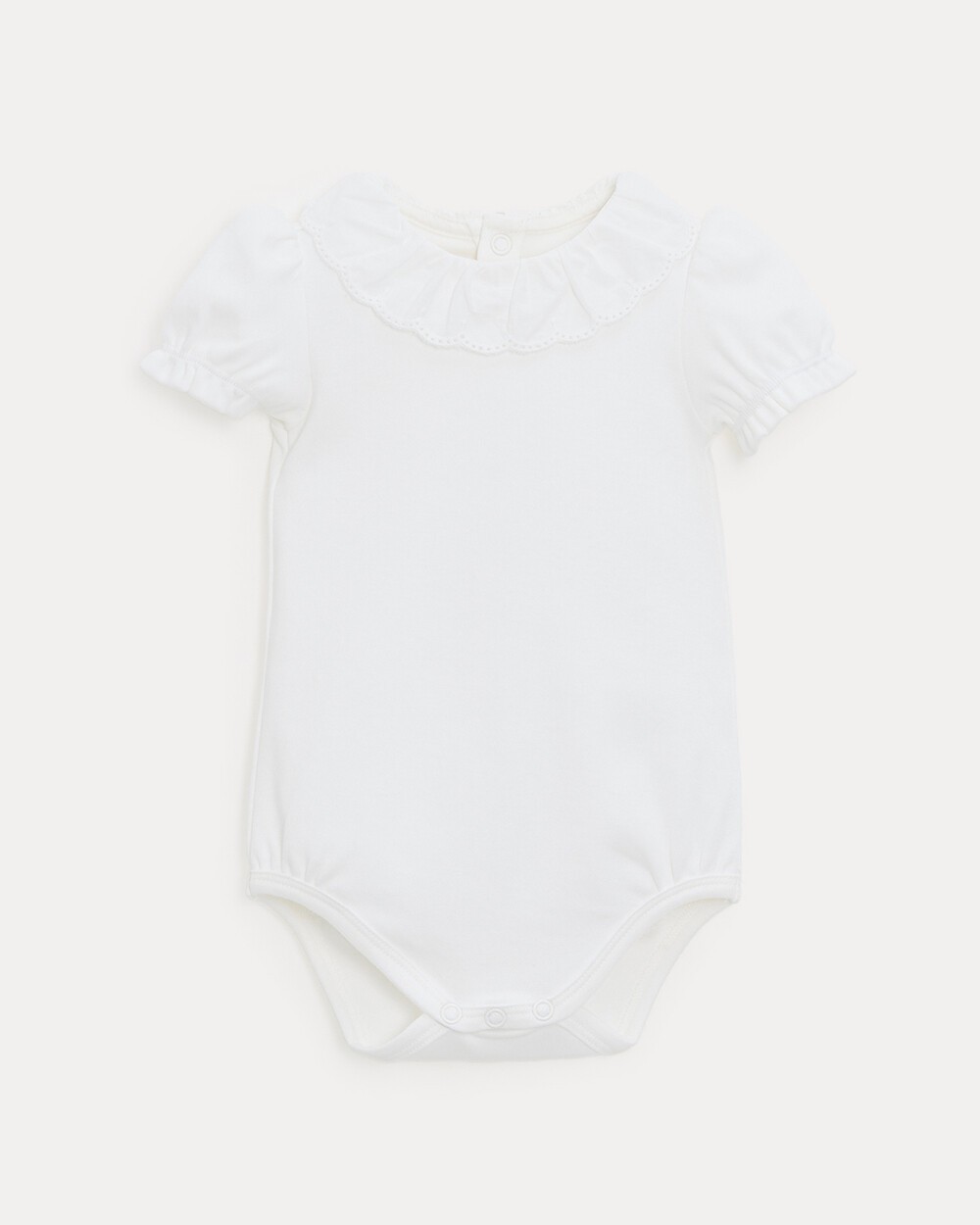 Body manches courtes à col brodé Lucie Coloris écru Natalys