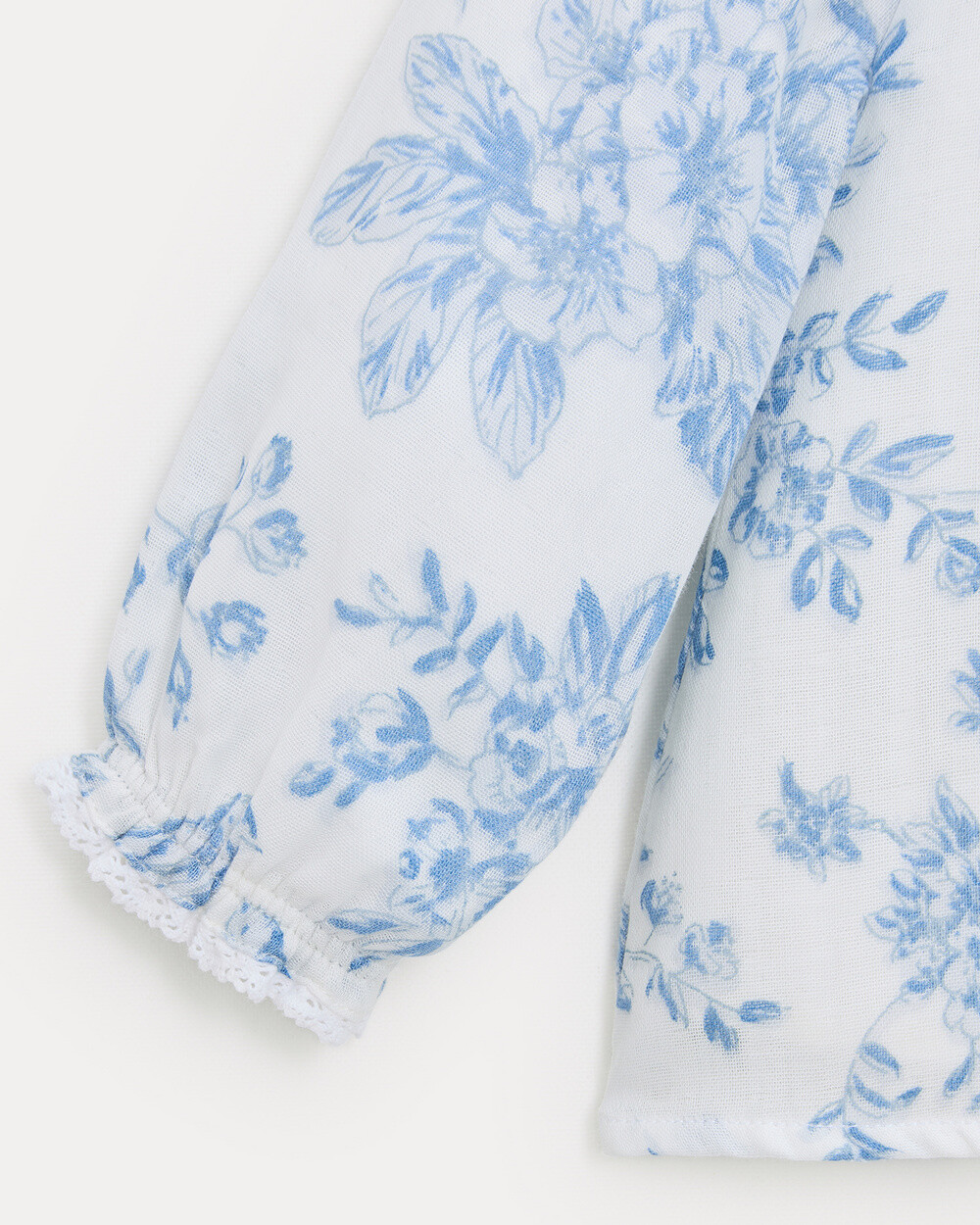 Blouse &agrave; manches longues Ad&egrave;le Imprim&eacute; porcelaine  Natalys
